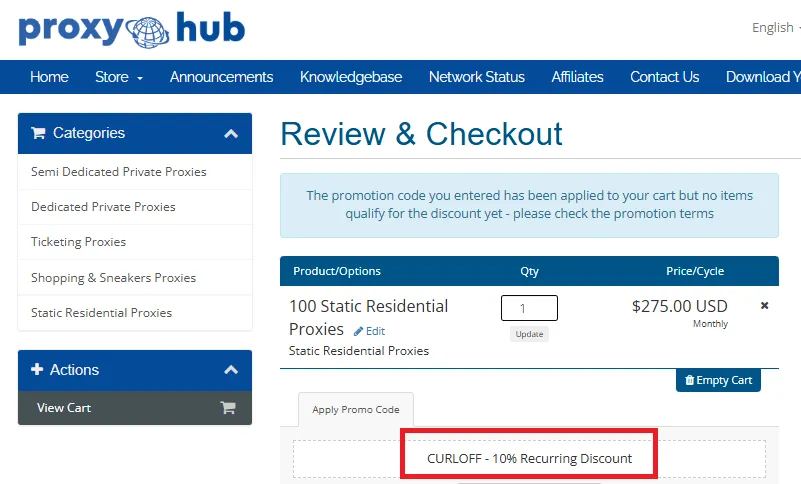 Proxy Hub 15% off discount code